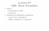 Lecture #5 QM: Basic Postulates - Stanford University(from R. Eisberg and R. Resnick, “Quantum Physics”, John Wiley & Sons, 1974, pp 300-301) Credit for the introduction of electron