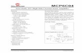 MCP6C04 Data Sheet - Microchip Technologyww1.microchip.com/downloads/en/DeviceDoc/MCP6C04... · 60 70 80 90 100 1.E+04 1.E+05 1.E+06 CMRR (dB) Frequency; f (Hz) GDM = 100 GDM = 50