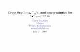Cross Sections, G ’s, and uncertainties for C and Pb · PrimEx Collaboration Jefferson Lab Hall B 12C Efciencies Losses (%) Description 12C ROC Fastbus Errors 0 448 0 009 Photon