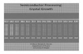 Semiconductor Processing: Crystal Growth · PDF file 2014-10-27 · A brief introduction to crystal structure Crystal Structure = Lattice + Basis A latticeis defined by a set of fundamental