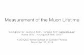 Measurement of the Muon Lifetime - KNUmajorana.knu.ac.kr/.../mu_lifetime.pdfMeasurement of the Muon Lifetime Seungkyu Ha1, Guinyun Kim2, Hongjoo Kim2, Sehwook Lee2 Korea Univ.1, Kyungpook