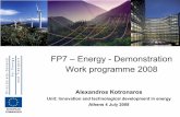 FP7 - Energy - Demonstration Work Programme 2008helios-eie.ekt.gr/EIE/bitstream/10442/828/1/presentation_akotronaros.pdf · Αειφόρος Ανάπτυξη. The energy policy for