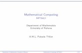 Mathematical Computing - Department of Mathematicspubudu/maxlet1.pdf · Mathematical Computing IMT2b2 Department of Mathematics University of Ruhuna ... and GNU/Linux as well as under