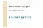 Fundamentals of Opticsbucroccs.bu.ac.th/courses/documents/CRCC1/opto_fourier.pdf · Spherical lens and Fourier optics Consider a spherical lens of radius R and thickness do and refractive