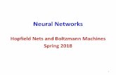 Neural Networks · •Hopfield: For a network of neurons can store up to 0.14 patterns •In reality, seems possible to store K > 0.14N patterns –i.e. obtain a weight matrix W such