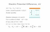 Electric Potential Difference, · PDF file Total Energy of a charge distribution (ΔPE is positive. Work done by us is positive. work done by E-field = –ΔPE is negative because