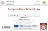 European Constitutional Law - Opencourses AUTh · PDF file European Constitutional Law Unit 3A: The European Union as a sui generis organization Lina Papadopoulou Ass. Prof. of Constitutional