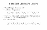 Forecast Standard Errors - SSCC - Homebhansen/390/390Lecture11.pdf · • The second step iterates on the one‐step • This method is convenient in linear models (our main focus)