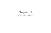 Chapter 12 Oscillations - UCSBChapter 12 Oscillations •fT=1 –freq f(Hz) time period T(s) =1 •f=1/T = 2πf T=2π T =2π/ What causes periodic motion? • If a body attached to
