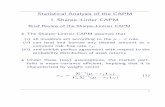 Statistical Analysis of the CAPM I. Sharpe–Linter CAPM · Statistical Analysis of the CAPM I. Sharpe–Linter CAPM Brief Review of the Sharpe–Lintner CAPM ... looks similar to