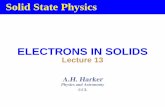 ELECTRONS IN SOLIDSucapahh/teaching/3C25/Lecture13s.pdf · We are going to introduce the band theory of electrons in solids. Just as electrons in atoms occupy certain allowed levels: