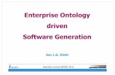 Enterprise Ontology driven Software Generation 2012 keynote JD.pdf · It is not a system property but a relationship between a system and a stakeholder. Function is in the eye of