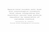 Space-time models with dust and cosmological constant, that … · 2012-09-25 · Space-time models with dust and cosmological constant, that allow integrating the Hamilton-Jacobi