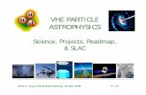 VHE PARTICLEVHE PARTICLE ASTROPHYSICSrene/talks/Ong-SLUO-Feb08.pdf(SAGs) – e.g. CMB Task Force, DETF, DMSAG. This has semi-worked, but still little way to go from SAG ÆP5 or Decadal