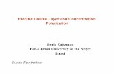 Electric Double Layer and Concentration Polarization · Electric Double Layer and Concentration Polarization Boris Zaltzman Ben-Gurion University of the Negev Israel ... Electro-Convection