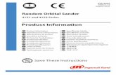 Product Information Manual, Random Orbital Sander, 4151 and … · 2009-03-19 · Installez un raccordement à air de sûreté dont la taille est adaptée au tuyau et placez-le en