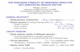 THE NONLINEAR STABILITY OF MINKOWSKI SPACE FOR SELF ...gigda.ugr.es/geloma/data/uploads/slides/lefloch.pdf · THE NONLINEAR STABILITY OF MINKOWSKI SPACE FOR SELF-GRAVITATING MASSIVE