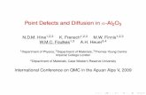 Point Defects and Diffusion in -Al2O3 · The Corundum Conundrum Some clear facts emerge from experiments D O is smaller than Al (or for cation impurities) by several orders of magnitude.