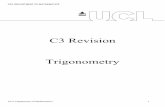 C3 Revision Trigonometry - mrvahora...(a) find the value of R and the value of α. (3) (b) Hence solve the equation 7 cos 2x − 24 sin 2x = 12.5 for 0 x < 180 , giving your answers