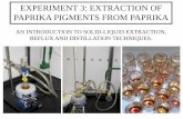 EXPERIMENT 3: EXTRACTION OF PAPRIKA PIGMENTS FROM experiment 3: extraction of . paprika pigments from