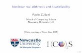 Nonlinear real arithmetic and -satis ability Paolo Zuliani · PDF file Nonlinear real arithmetic and -satis ability Paolo Zuliani School of Computing Science Newcastle University,