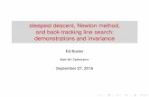 steepest descent, Newton method, and back-tracking line ...bueler.github.io/M661F16/pits.pdfsteepest descent, Newton method, and back-tracking line search: demonstrations and invariance