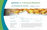 Vitamin E tPGS NF and Food Grade - PMC Isochem May 2019.pdf · Vitamin E TPGS is a functional ingredient of Self-Emulsifying Drug Delivery System (SEDDS) and a stabilizer of amorphous