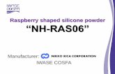 Raspberry shaped silicone powder “NH RAS06”...Raspberry shaped silicone powder “NH-RAS06” Contact areas with the skin are smaller by Raspberry shaped, and to expand texture