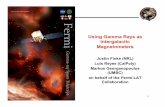 Using Gamma Rays as Intergalactic Magnetometersmoriond.in2p3.fr/J13/transparencies/finke.pdf · extragalactic gamma rays. γ ebl + γ γ-ray → e- + e+ Knowledge of the absorption