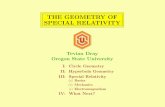 The Geometry of Special Relativitypeople.oregonstate.edu/~drayt/talks/SRcolpub.pdf · COSMIC RAYS (Taylor & Wheeler, 1st edition, Ex. 42, p. 89.) Consider µ-mesons produced by the