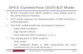 SPICE Gummel-Poon (SGP) BJT Model - SCU · 2005-04-21 · SPICE Gummel-Poon (SGP) BJT Model S. Saha HO #8: ELEN 251 - SGP BJT Model Page 1 • SPICE Gummel-Poon (SGP) model is most