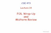 FOL Wrap-Up and Midterm ReviewReview: Chapter 8 First-Order Logic (FOL) • First-Order Logic syntax and semantics Constants, variables, functions, terms, relations (or predicates),