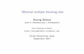 Minimal multiple blocking setscage.ugent.be/~ml/irsee5/slides/Bishnoi.pdf · A t-fold blocking set is a set B with the property that j‘\Bj t for all lines ‘. It is minimal if