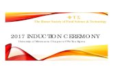2017 INDUCTION CEREMONY - MNIFTmnift.org/pdfs/2017 Phi Tau Sigma Induction Ceremony presentation.… · • PhD Thesis includes work on potato manufacturing waste and its potential