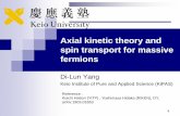 Axial kinetic theory and spin transport for massive fermions · 2020-03-18 · Axial kinetic theory and spin transport for massive fermions Di-Lun Yang Keio Institute of Pure and