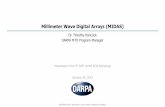 Millimeter Wave Digital Arrays (MIDAS) · Millimeter Wave Digital Arrays (MIDAS) Dr. Timothy Hancock DARPA MTO Program Manager Presented to the 5th NSF mmW RCN Workshop January 29,