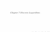 Chapter 7 Discrete Logarithms - Dr. Travers Page of Mathbtravers.weebly.com/uploads/6/7/2/9/6729909/discrete_logarithms_slides.pdfWhat Are Discrete Logarithms? Let p be a prime number.