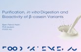Purification, in vitro Digestion and Bioactivity of β …pure.au.dk/portal/files/84494695/Bj_rn_Petrat_Melin...Isolating β-casein 1+2: casein pellet 3: Serum 4: Serum with membrane