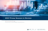 2017 Proxy Season in Review - FTI Activism · 2017 Proxy Season in Review FTI Consulting Activism and M&A Solutions ACTIVISM AND M&A SOLUTIONS. ... Elliott Management and Third Point