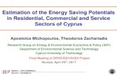 Estimation of the Energy Saving Potentials in Residential ... · Estimation of the Energy Saving Potentials in Residential, Commercial and Service Sectors of Cyprus ... residential