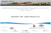 BOOK OF ABSTRACTS · 2019-10-02 · BOOK OF ABSTRACTS. IMAEF 2016, Corfu, Greece / June 29- July 1, 2016 2 Table of contents ... On the other hand, the abundance of data pinpoints