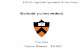 Stochastic gradient methods - Princeton UniversityL-BFGS method and the stochastic gradient (SG) method ( 3.7) on a binary classiÞcation problem with a logistic loss objective and