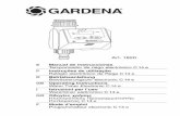 OM, Gardena, 1820, Temporizador de riego electrónico C14e ... · para el mando de aspersores y sistemas de riego en jardines privados. A No está permitido el uso del temporizador