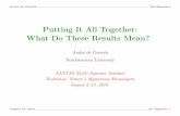 Putting It All Together: What Do These Results Mean? · PDF file Putting It All Together: What Do These Results Mean? Andr e de Gouv^ea Northwestern University XXXVIII SLAC Summer