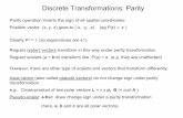 Discrete Transformations: Parity - U of T Physicskrieger/Parity.pdfLee and Yang's historic paper, Question of Parity Conservation in Weak InteractionsThe Physical Review 106 vol. 1,