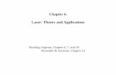 Chapter 6. Laser: Theory and Applicationssites.science.oregonstate.edu/~leeys/COURSES/ph485/ph485ch6s07… · Fluorescent quantum efficient rad rad τ τ τ τ γ γ γ γ η 3 43