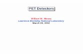 PET DetectorsPET Detectors - University of Michiganners580/ners-bioe_481/lectures/pdfs/PET-moses-p… · Modern PET Detector ModuleModern PET Detector Module BGO Scintillator Crystal