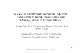 A 2.2GHz 7.6mW Sub-Sampling PLL with -126dBc/Hz In-band ... · - Loop noise multiplied by N, dominates in-band PLL phase noise f m £(f m) Bandwidth f c Loop noise VCO noise 2 1 f