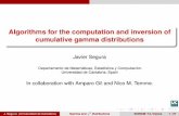 Algorithms for the computation and inversion of cumulative ... · Algorithms for the computation and inversion of cumulative gamma distributions Javier Segura Departamento de Matemáticas,