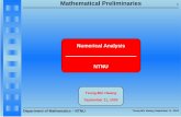 Mathematical Preliminaries - 國立臺灣師範大學math.ntnu.edu.tw/.../2004/Mathematical_Preliminaries.pdf · Mathematical Preliminaries 4 Deﬁnition 1.2 (unit vector) x 2 Rn